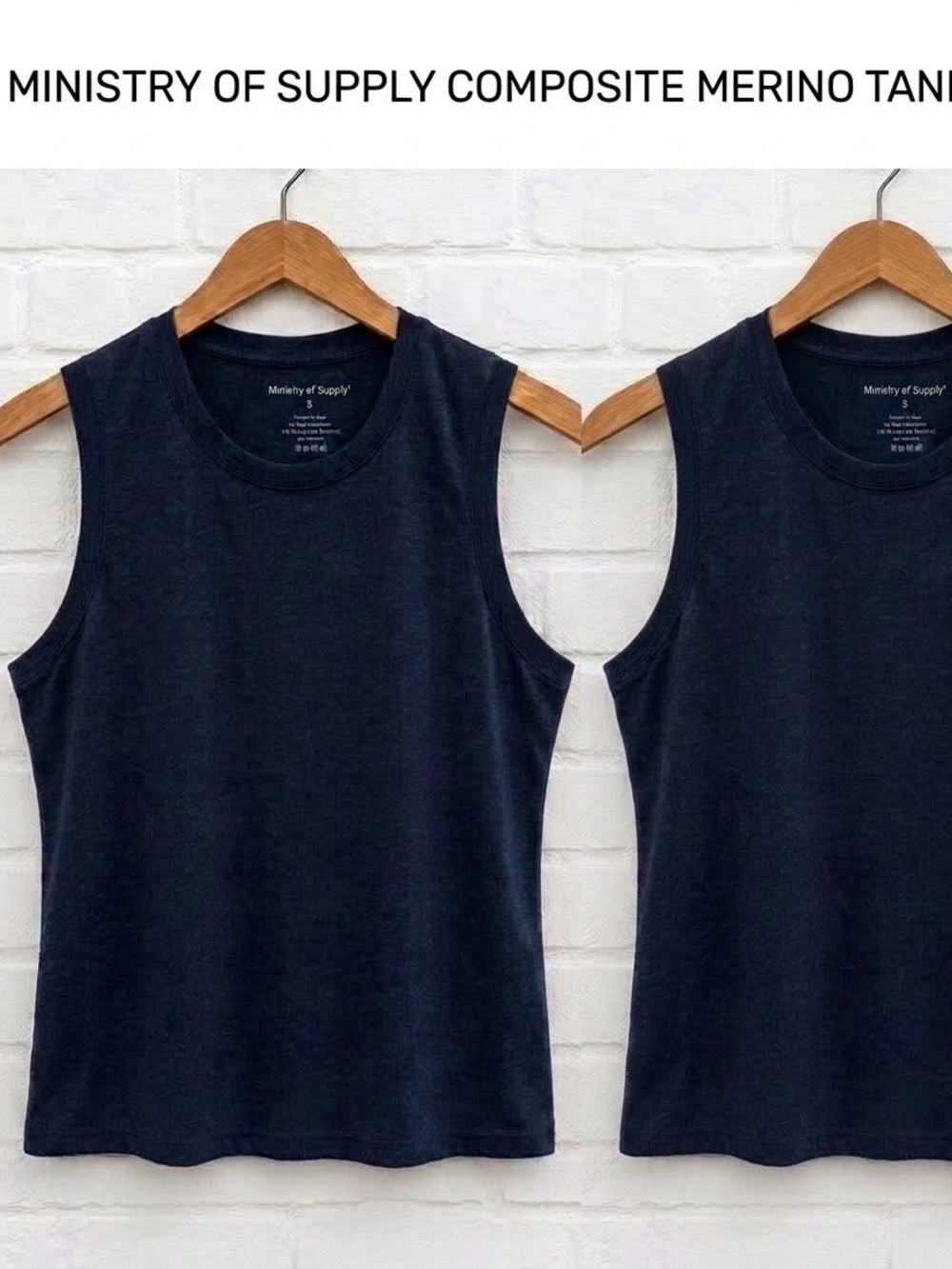 Ministry of Supply Women's Small NAVY BLUE Composite Merino Tank Bundle of TWO